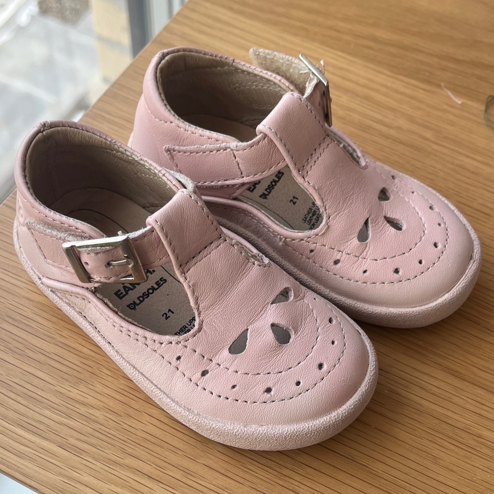 Old Soles Pink Baby Walker Shoes with Buckle